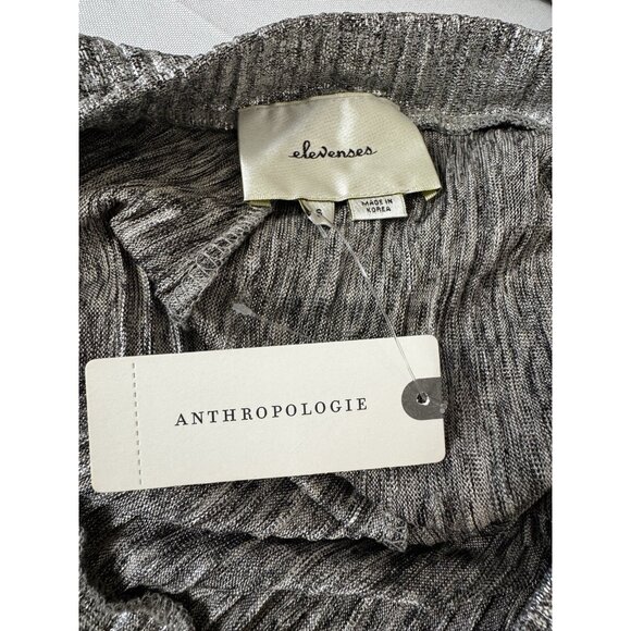 NWT Anthropologie Women S Metallic Silver Elevenses Wide Leg Pant Holiday Party - Picture 10 of 10